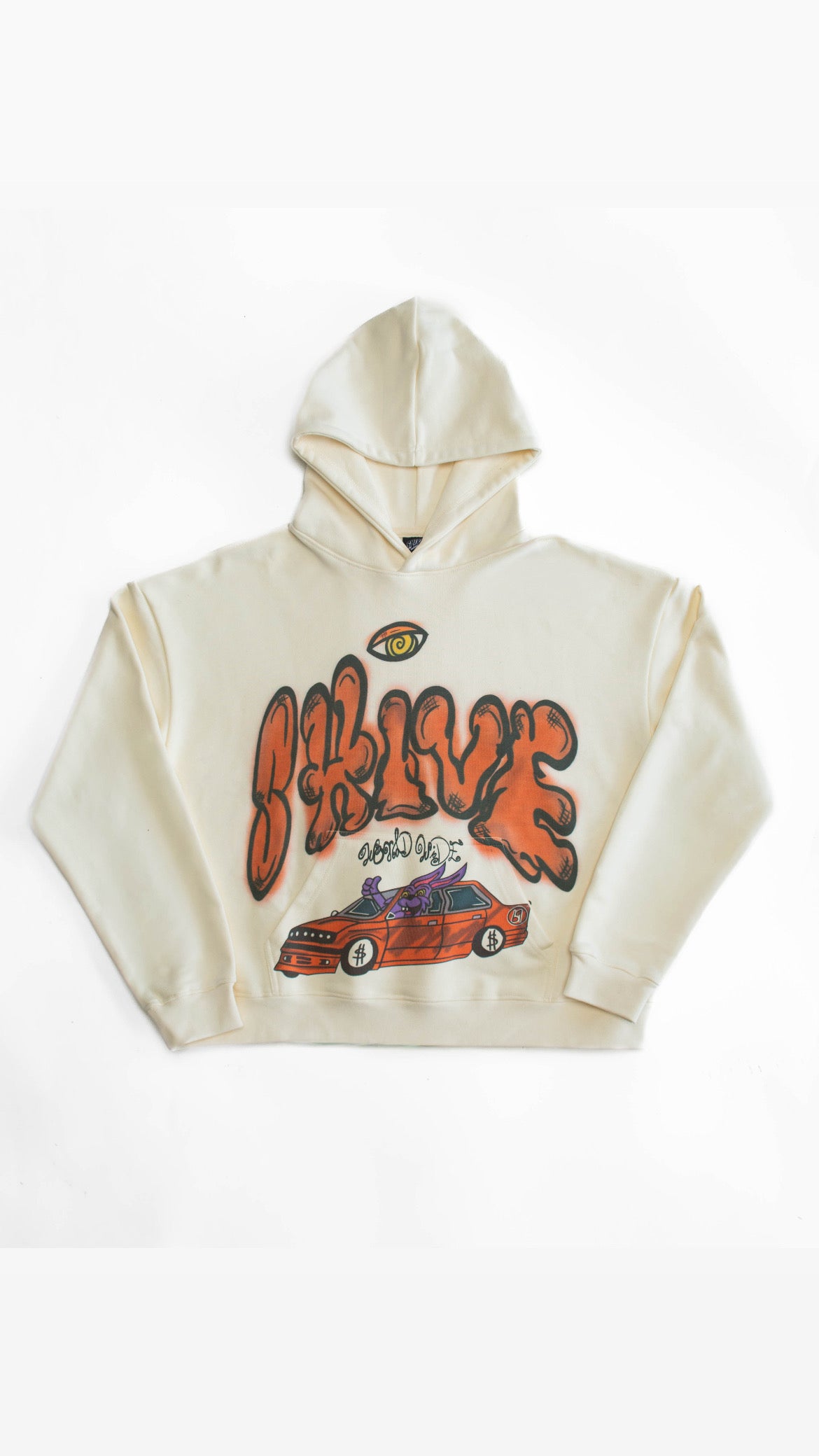 KBTOOWAVY AIRBRUSHED X SHIVE HOODIE CREAM
