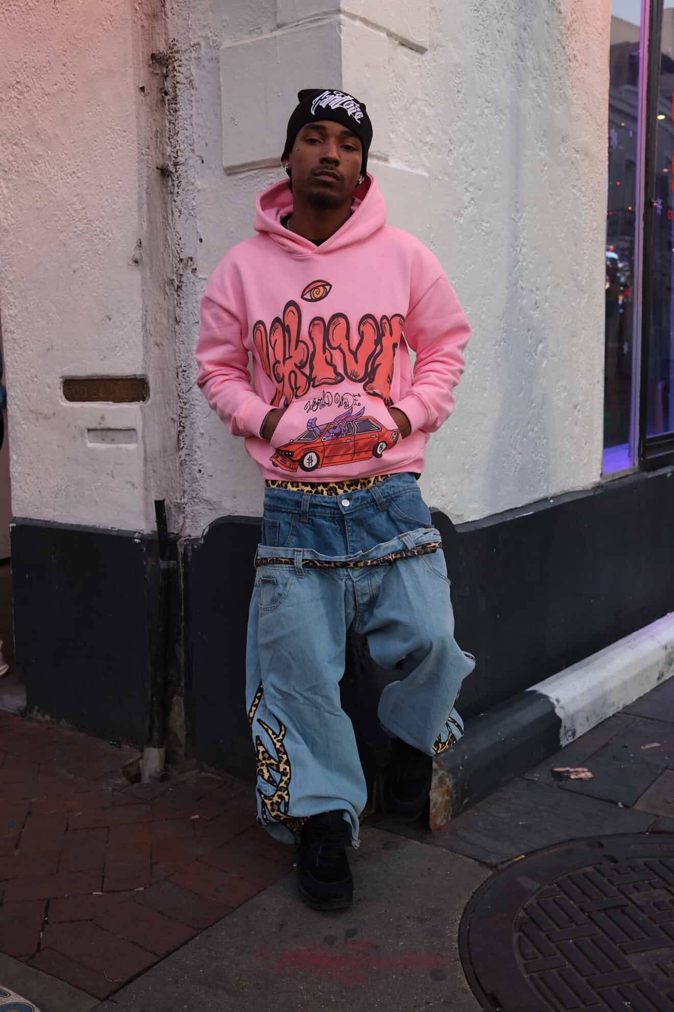 KBTOOWAVY AIRBRUSHED X SHIVE HOODIE PINK