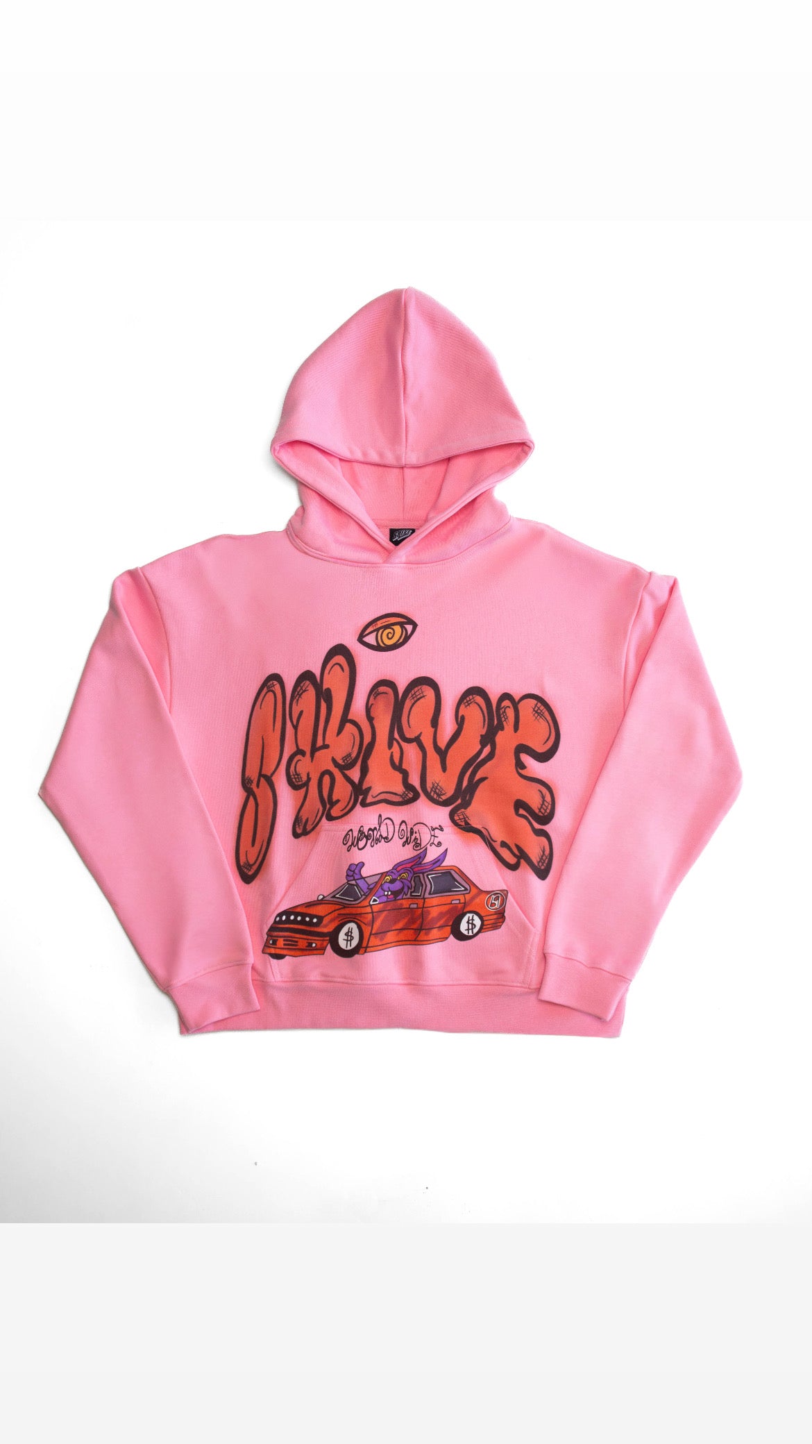 KBTOOWAVY AIRBRUSHED X SHIVE HOODIE PINK